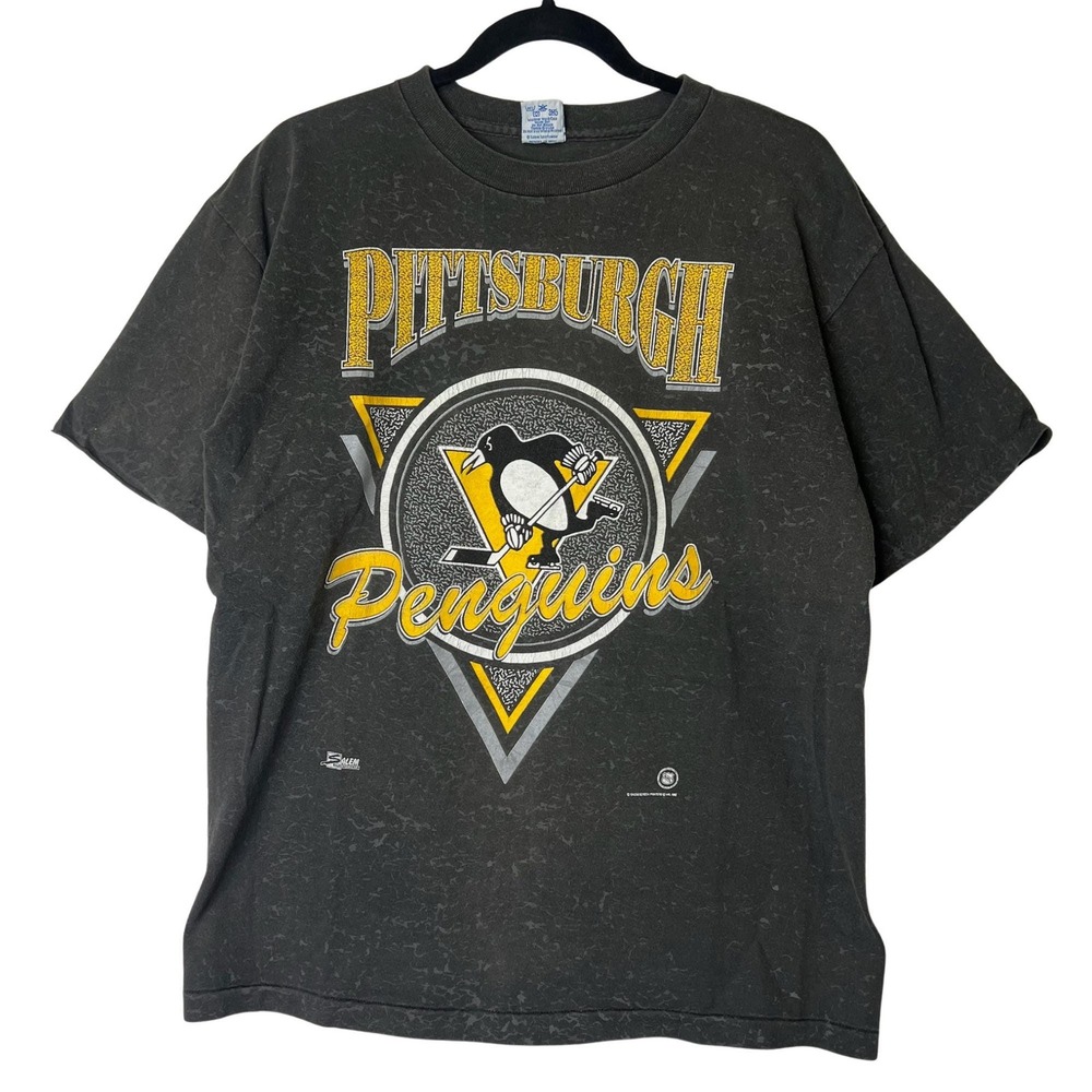 Vtg 90s Pittsburgh Penguins 1992 Stanley Cup T-Shirt Mens L Faded Single Stitch